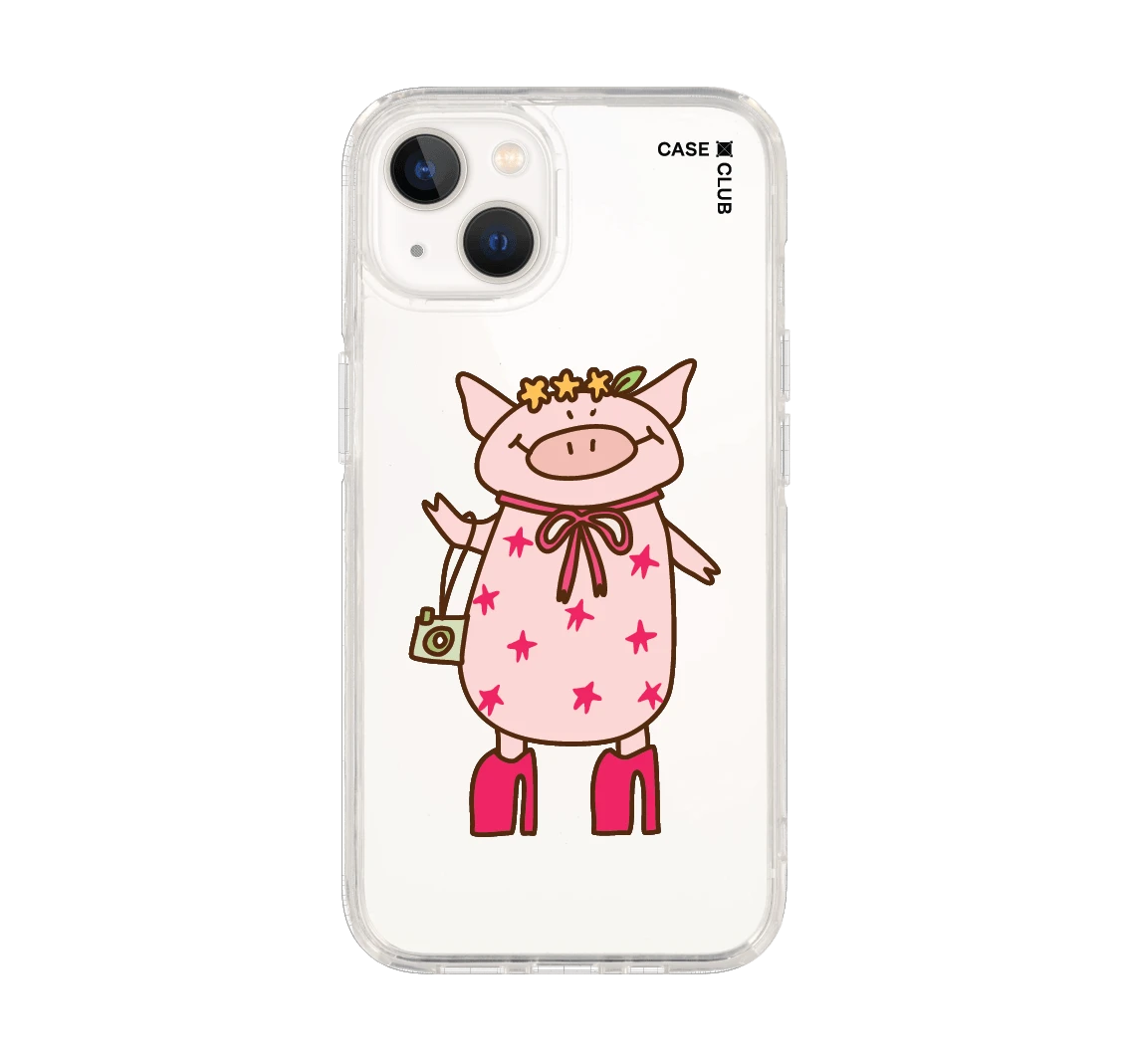 เคสใส iphone 13 น้องหมูสายช้อป